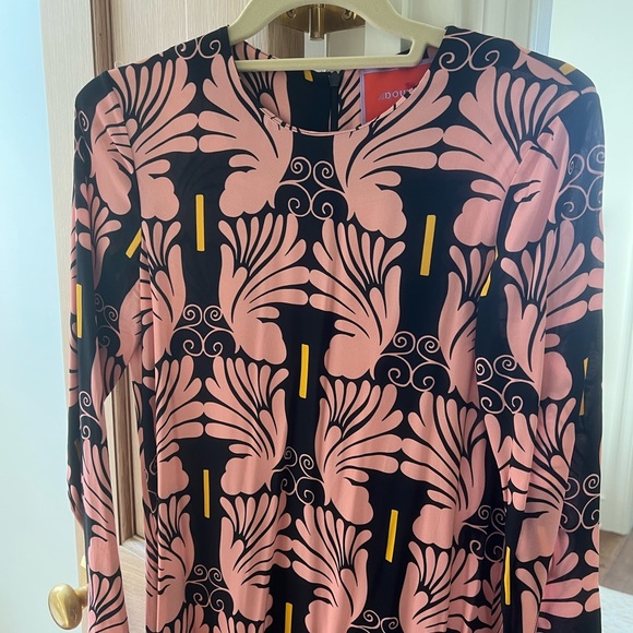 La Double J long sleeve swing dress in Ali Rosa Sable, xsmall - Picture 4 of 11